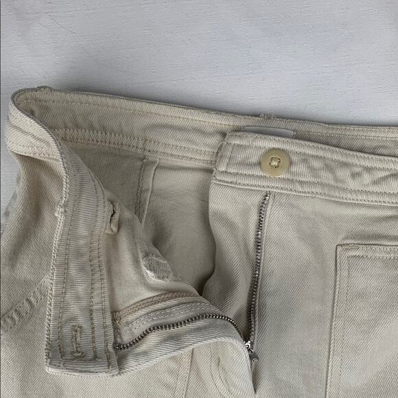 Wilfred Free size 2 xs cream modern utility high rise straight leg jeans denim a - Picture 8 of 13